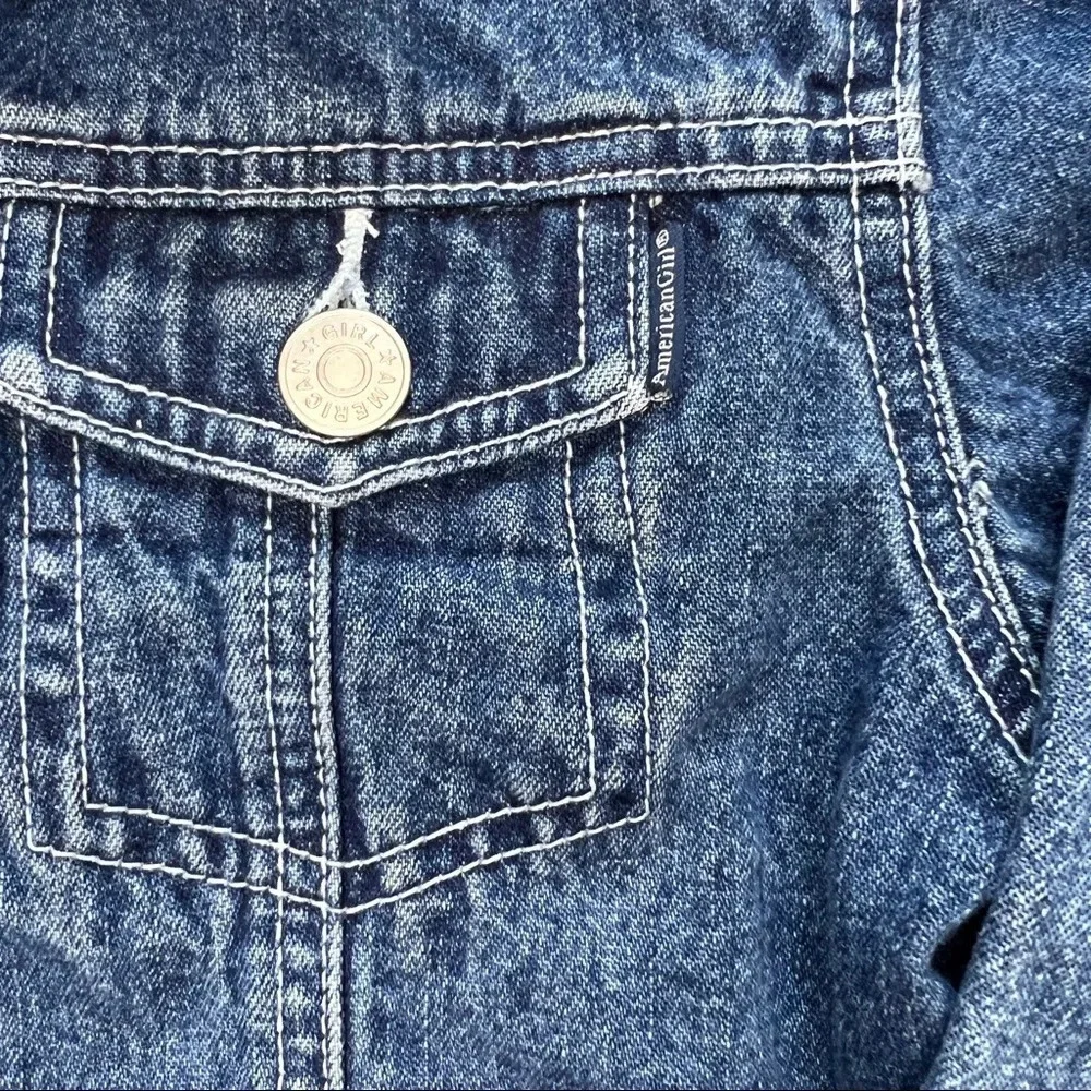 American Girl Denim Blue Jacket Girls Dark Wash Small